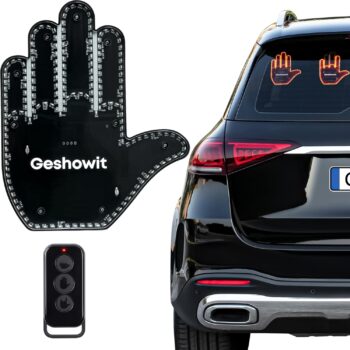 Car Accessories for Men, Fun Car Finger Light with Remote - Give The Love & Wave/Bird to Drivers - Ideal Gift Car Accessories, Truck Accessories, Car Gadgets & Road Rage Signs for Men and Women