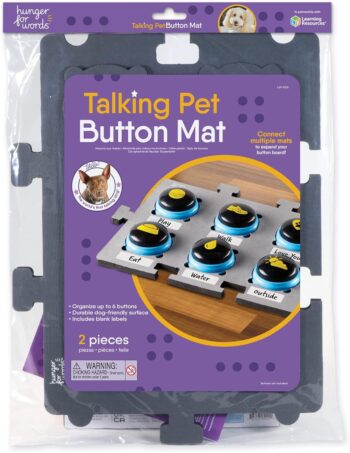 Hunger for Words Talking Pet Button Mat - 1 Piece Single Mat Holds Up to 6 Buttons, Talking Dog Button Mat, Talking Dog Button Storage (Buttons Sold Separately)