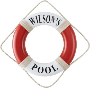 Let's Make Memories Personalized Decorative Life Preserver Ring - Unique Pool, Boat, Beach House Decor - Personalize with Message - 21" D