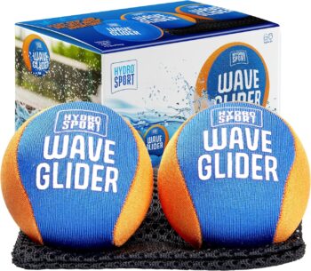 Wave Glider Water Skipping Ball Set - Water Skip Sports for Beach, Pool, Ocean, Lake - Swim Travel Fun Toys & Games for Kids, Teens, Adults & Family - Swimming Walker Balls - Gifts for Boys